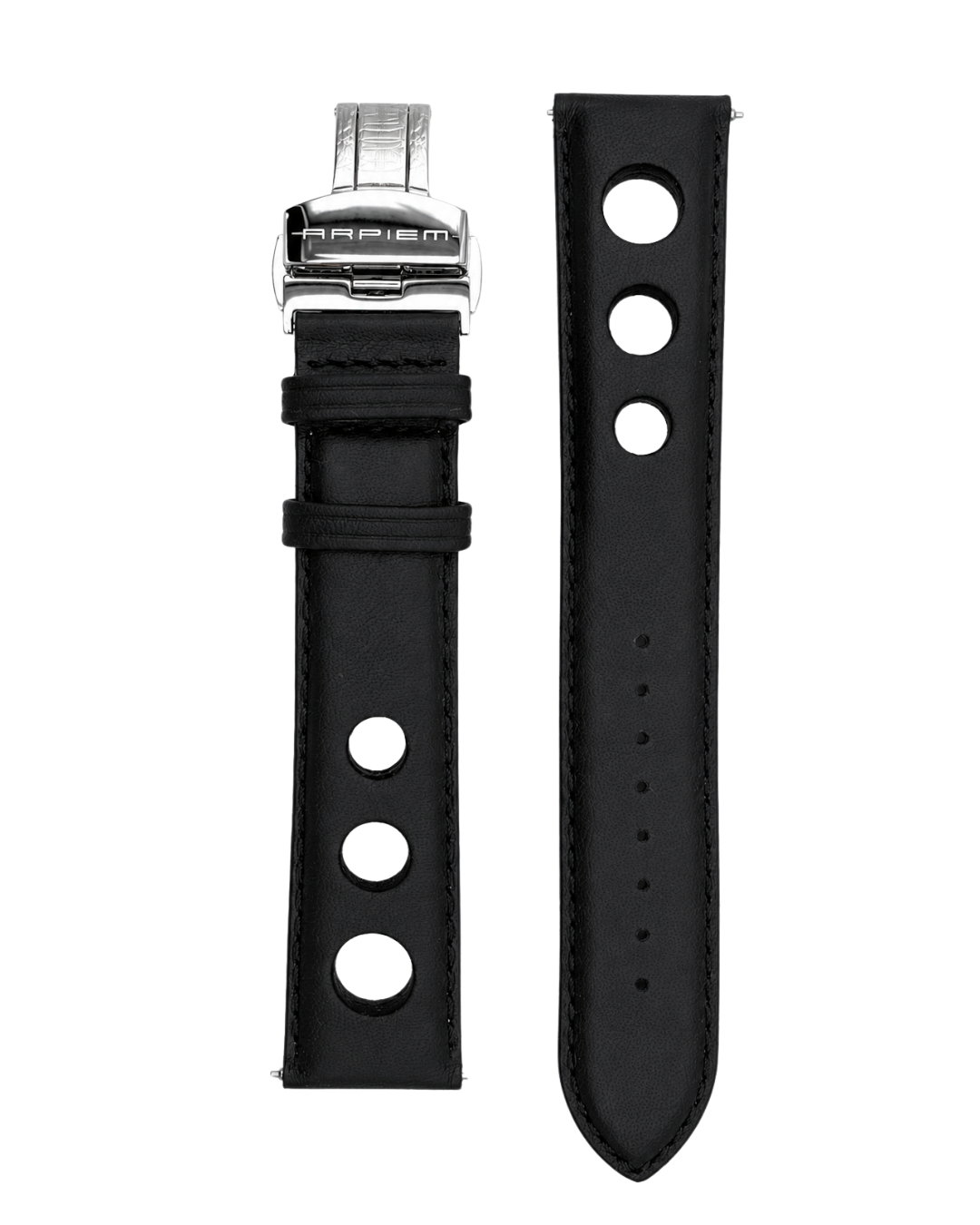 Bracelet Cuir "racer" KYALAMI Noir - 20 mm