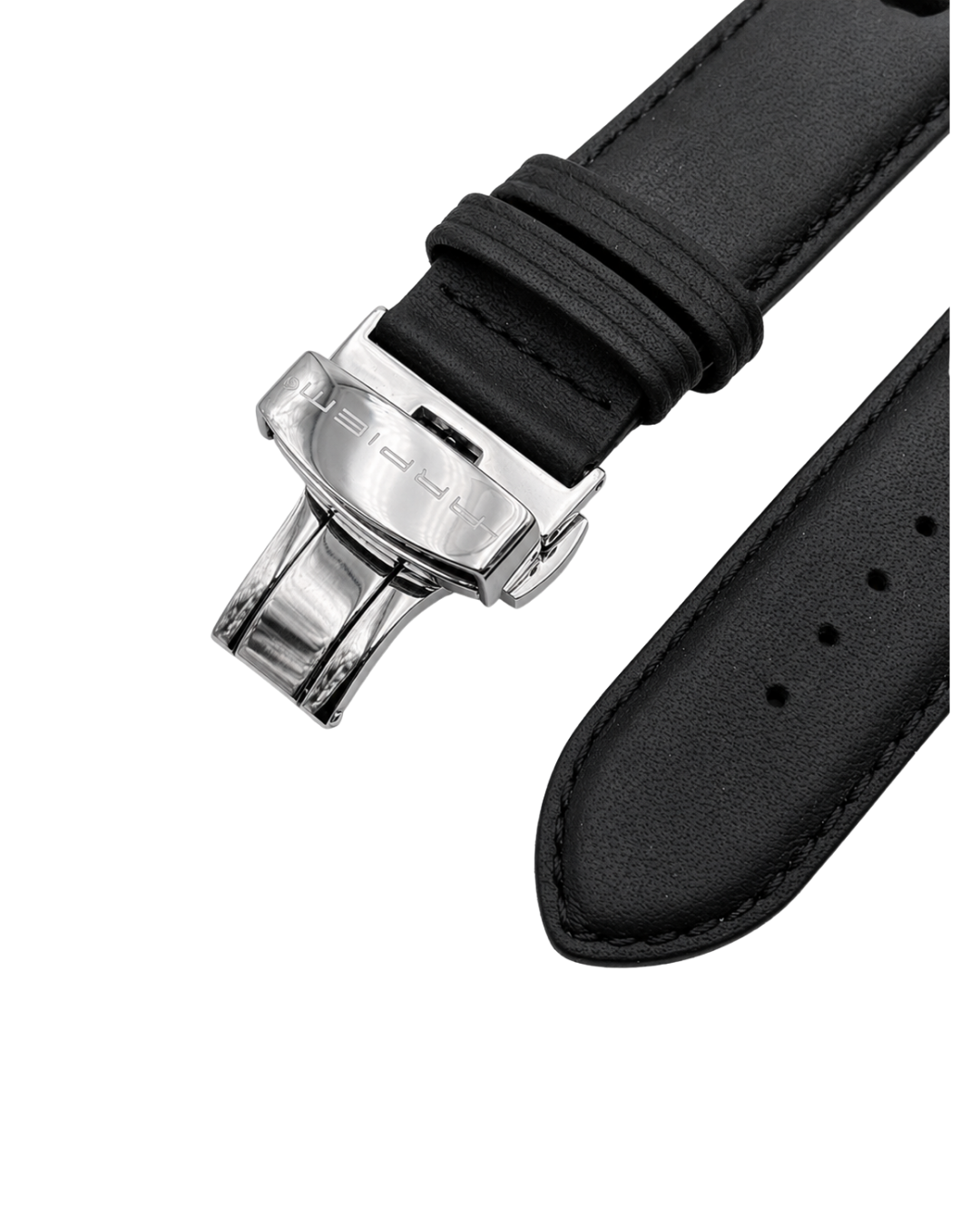 Bracelet Cuir "racer" KYALAMI Noir - 20 mm