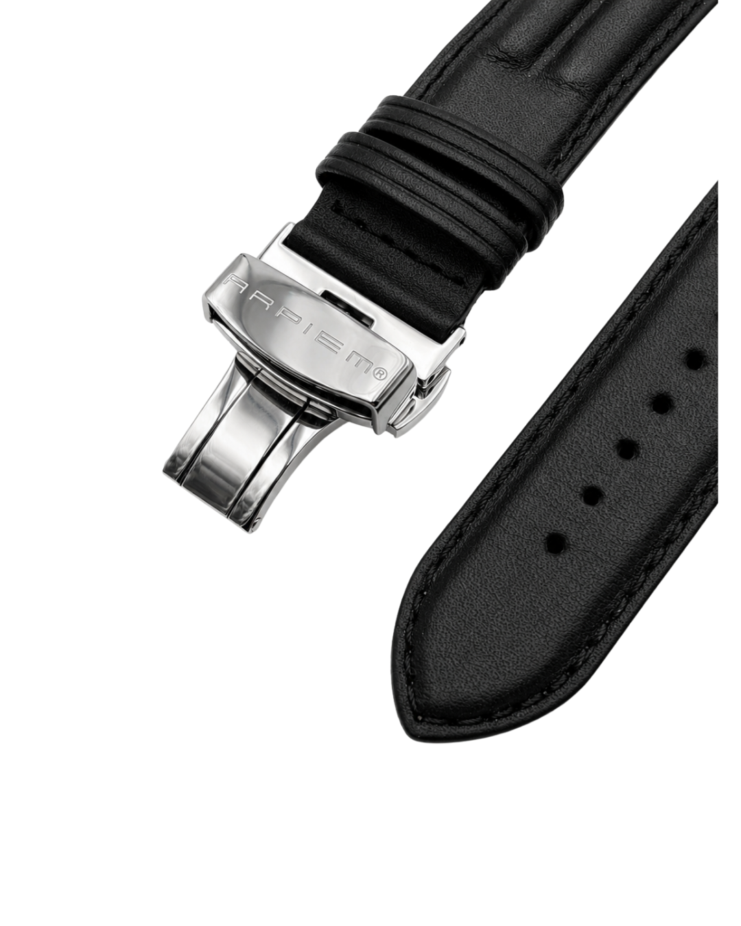 Bracelet Cuir CHARADE Noir - 22 mm