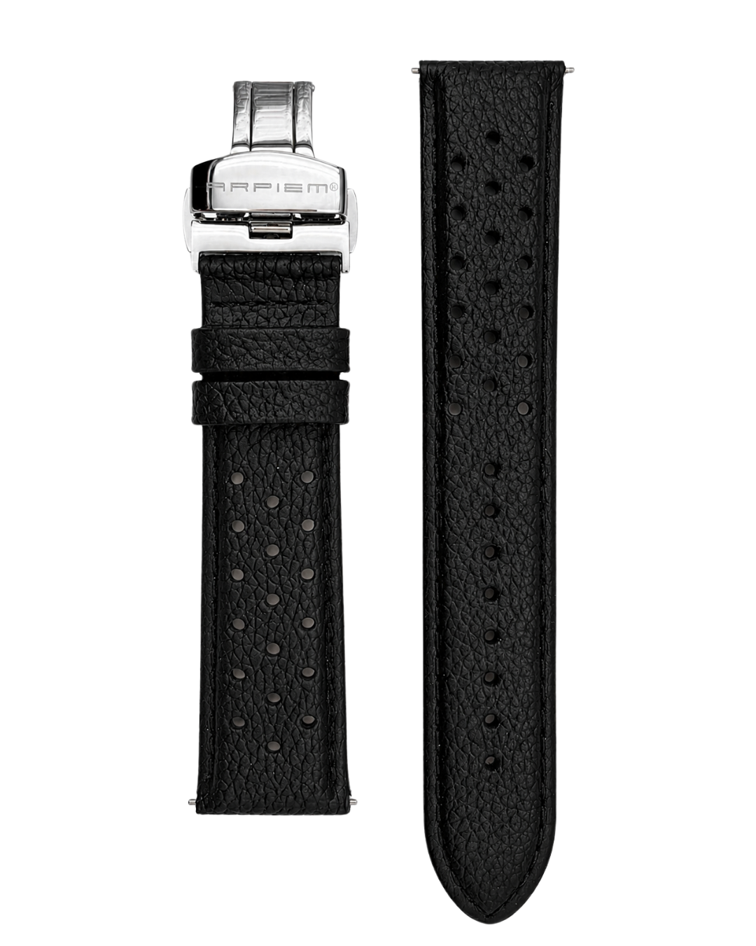 Bracelet Cuir ESTORIL Noir - 20 mm