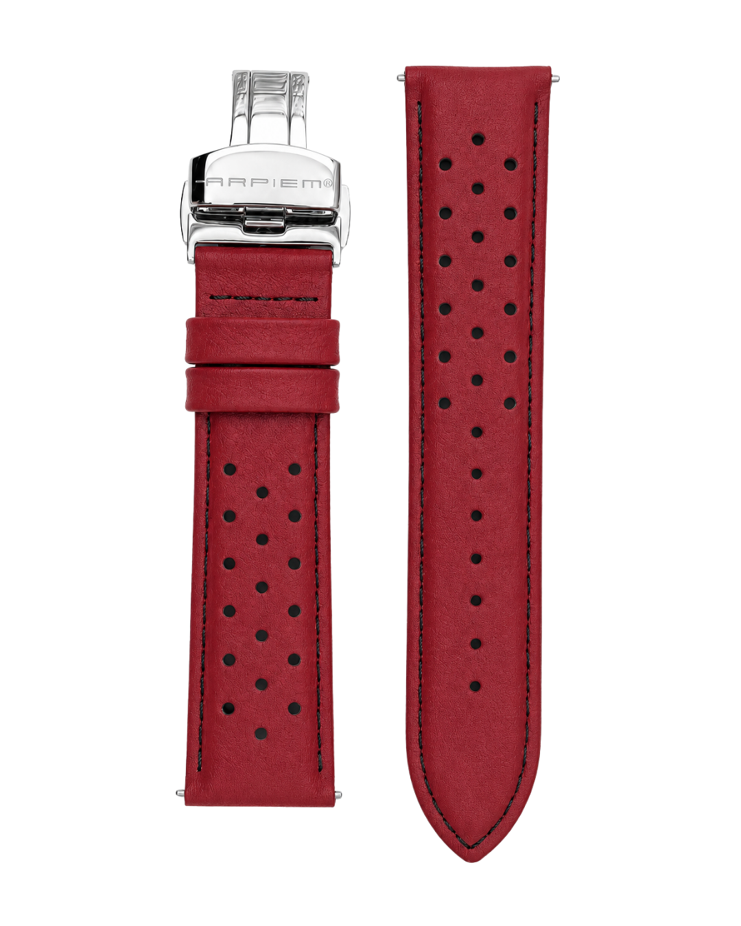 Bracelet Cuir ESTORIL Rouge - 22 mm