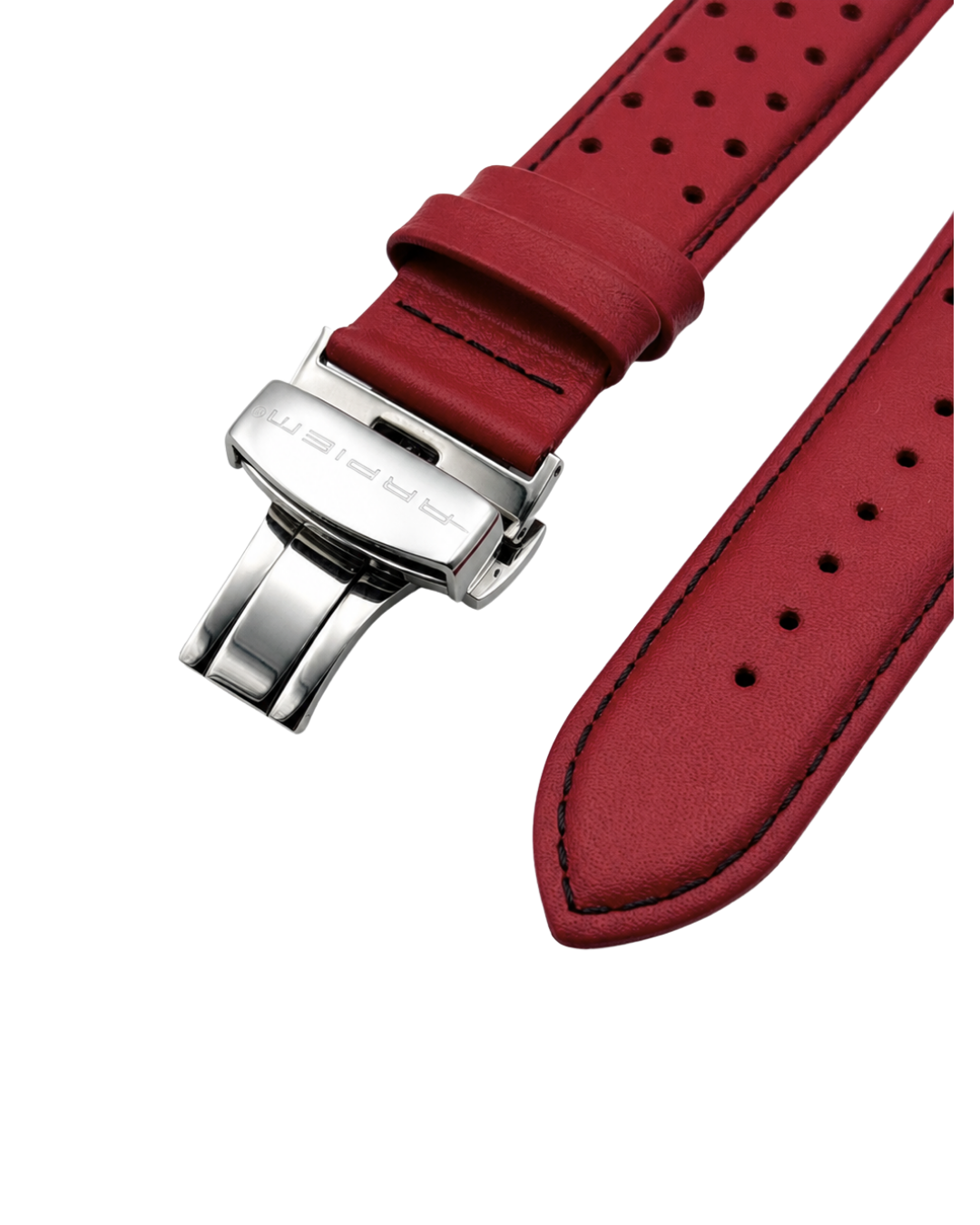 Bracelet Cuir ESTORIL Rouge - 22 mm