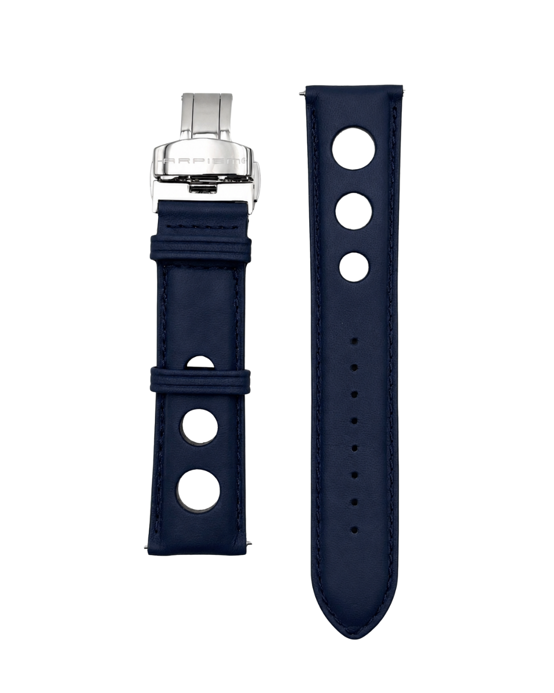 Bracelet Cuir "racer" KYALAMI Navy - 20mm