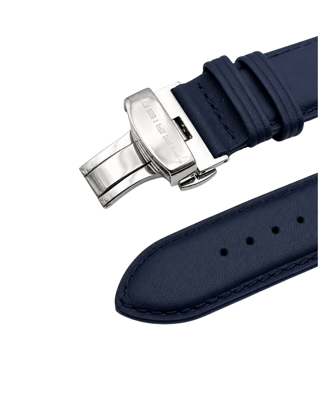 Bracelet Cuir "racer" KYALAMI Navy - 20mm