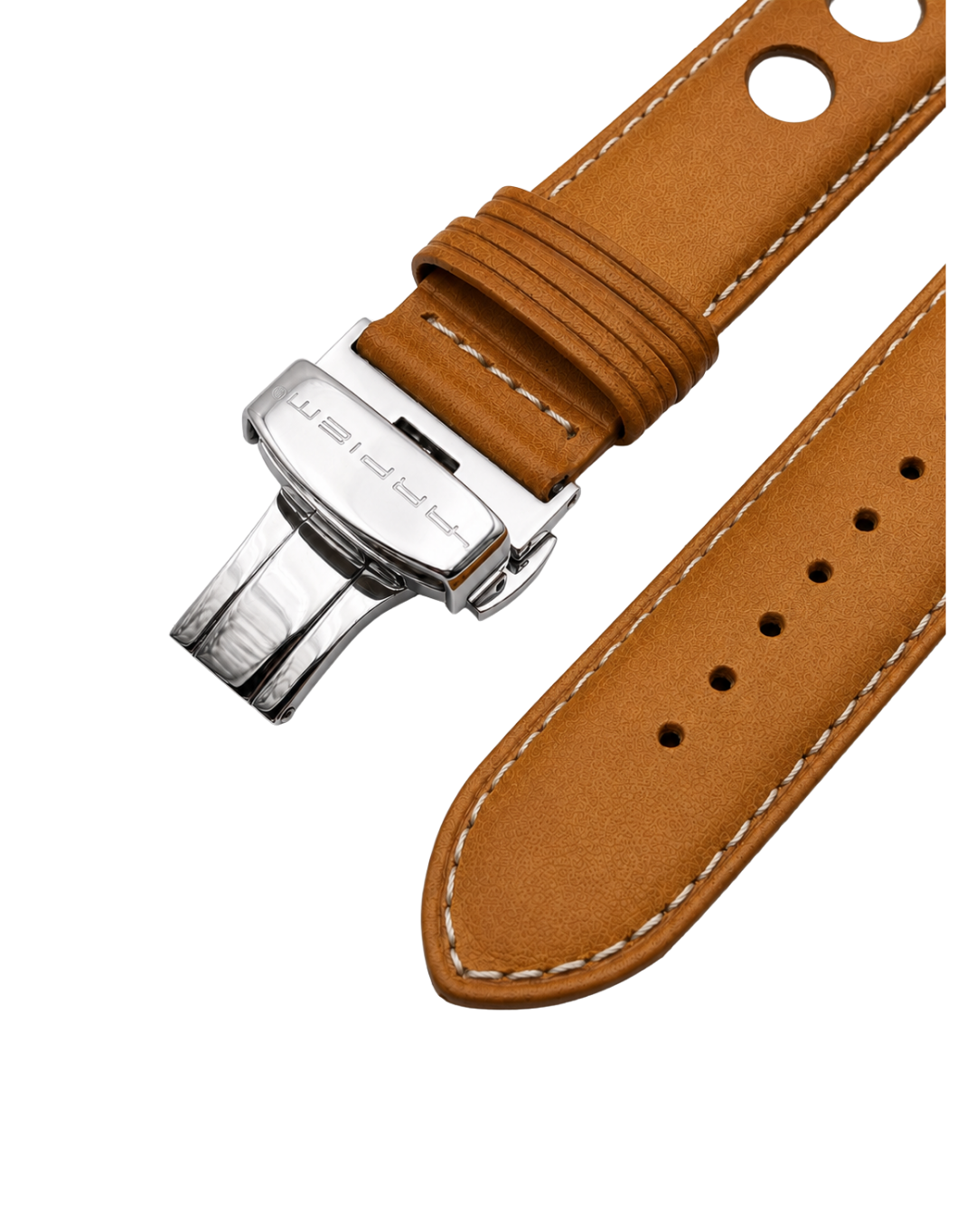Bracelet Cuir "racer" KYALAMI Miel - 20 mm