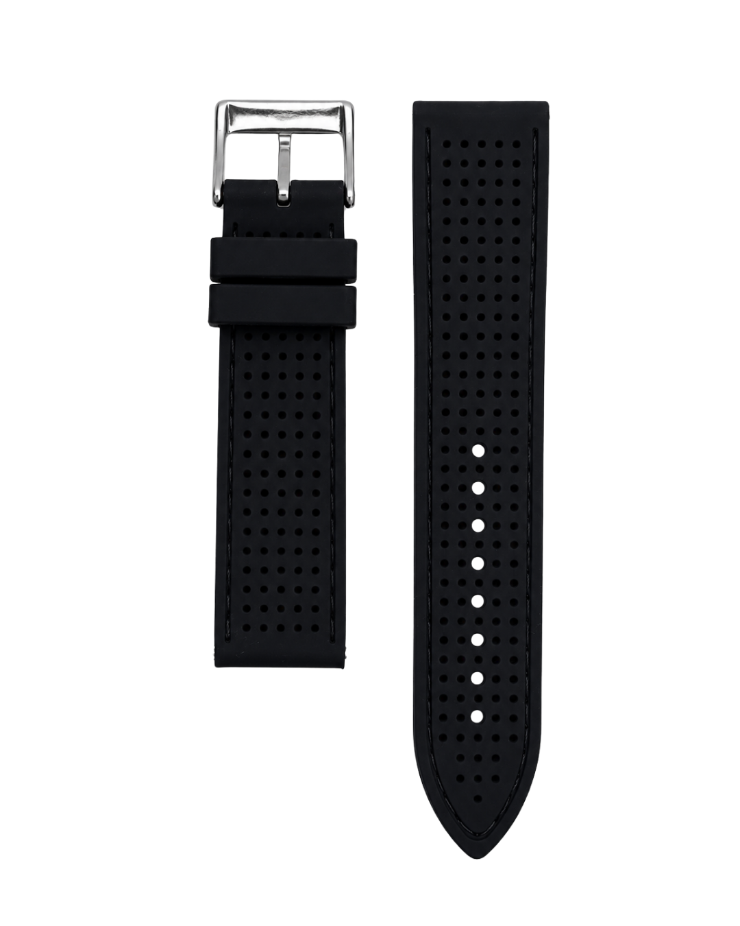 Bracelet MOSPORT Silicone noir - 20 mm