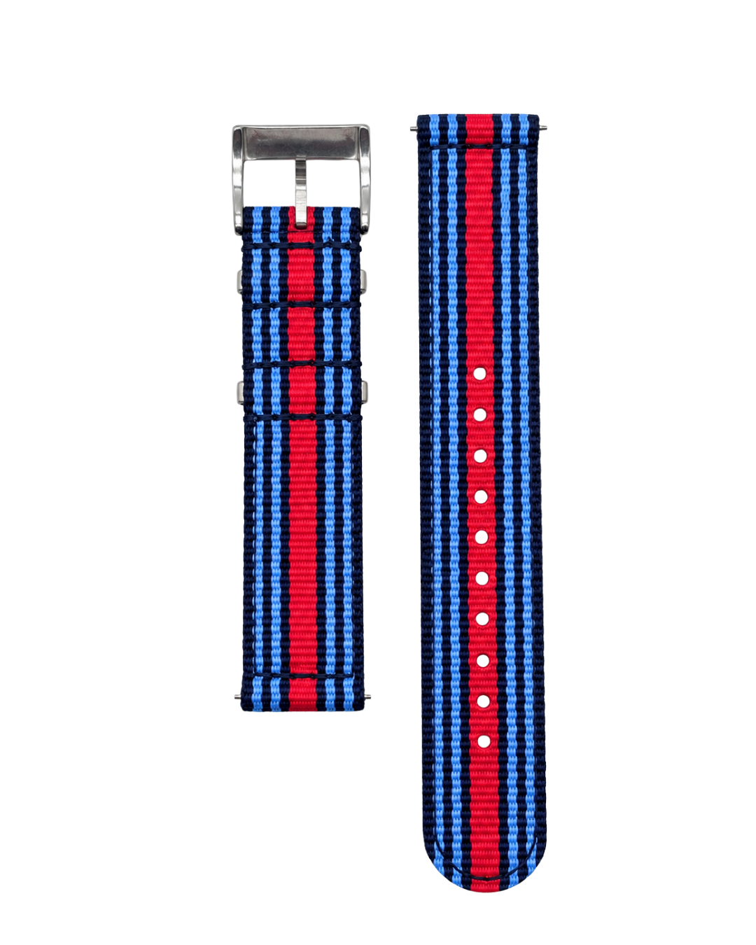 Bracelet Nylon INTERLAGOS "Vermouth" (Bleu - Rouge)