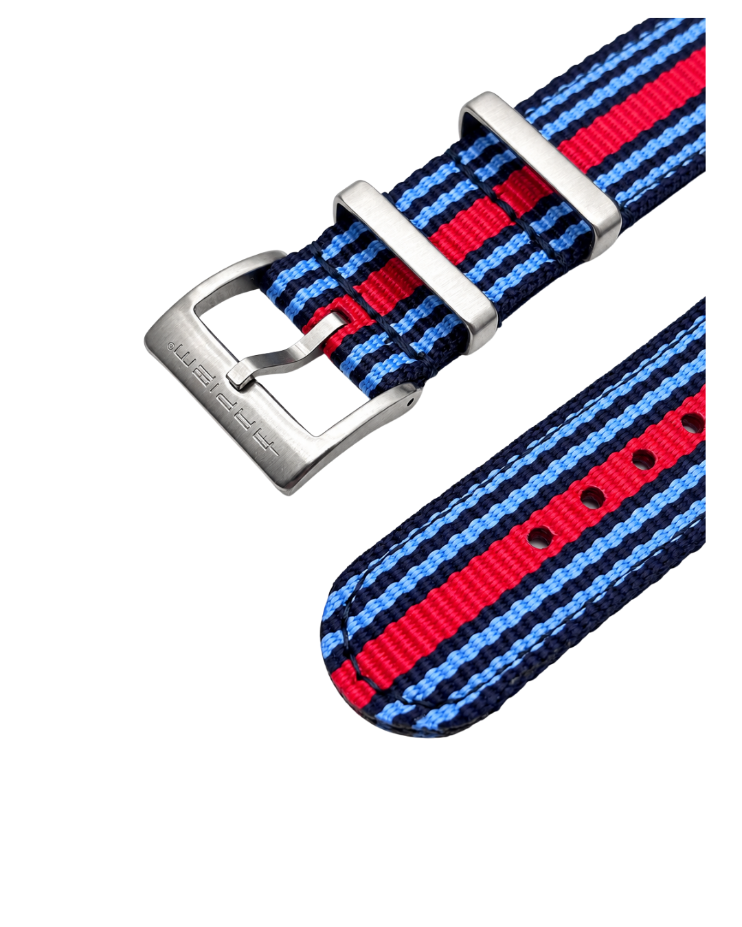 Bracelet Nylon INTERLAGOS "Vermouth" (Bleu - Rouge)
