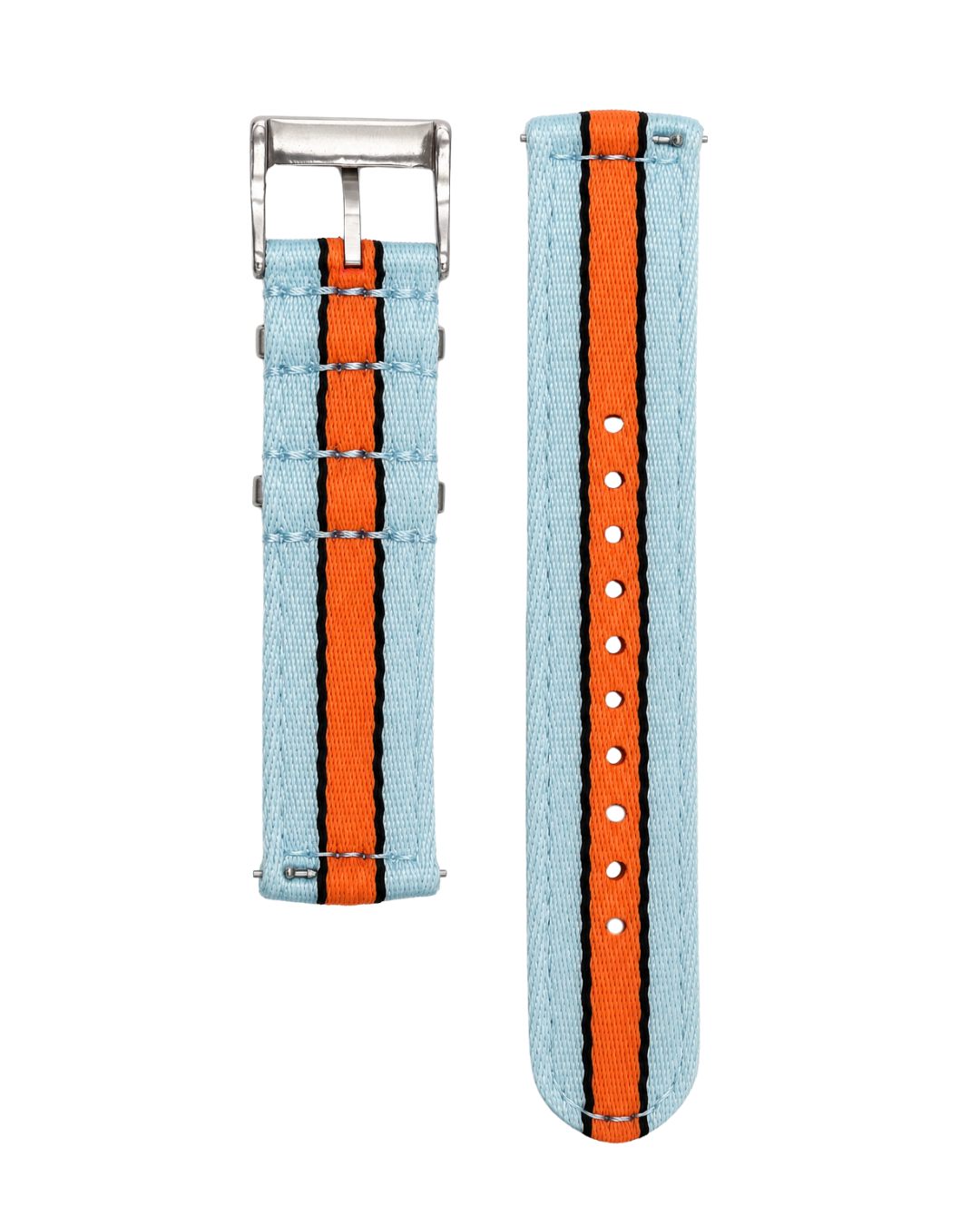 Bracelet Nylon INTERLAGOS Bleu - Orange - 20 mm